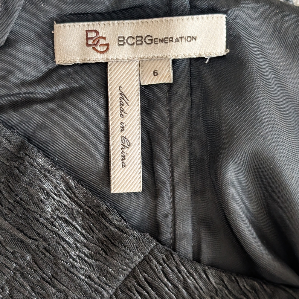 Bcbgeneration Black Asymmetrical Ruffled Straples… - image 8